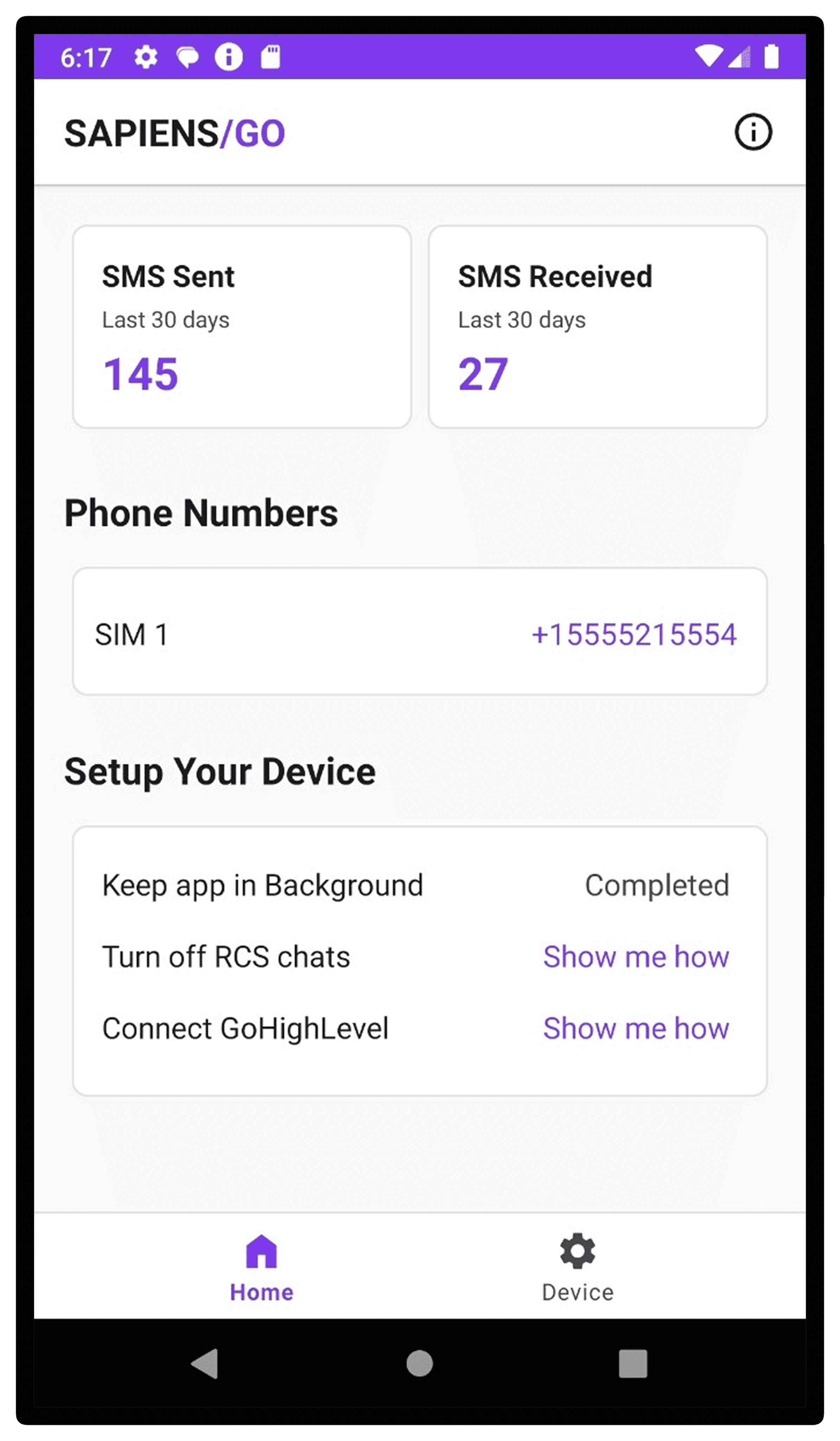 SapiensGo Android App